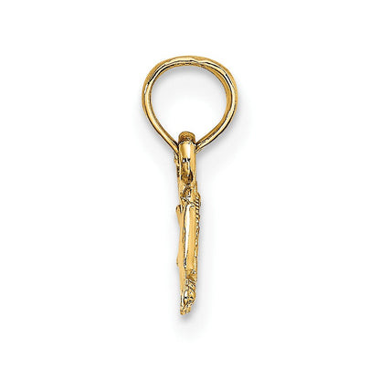 10K Gelbgold 10K Mini Flying Fisch Charm