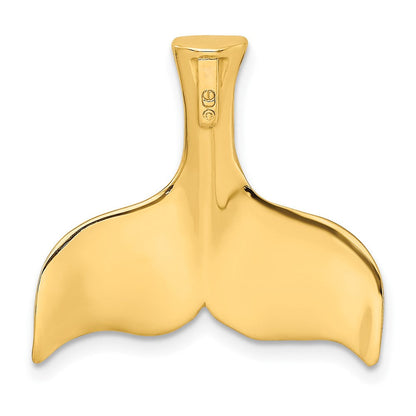 10K Gelbgold 10K 3-d Poliert Wal Schwanz Charm