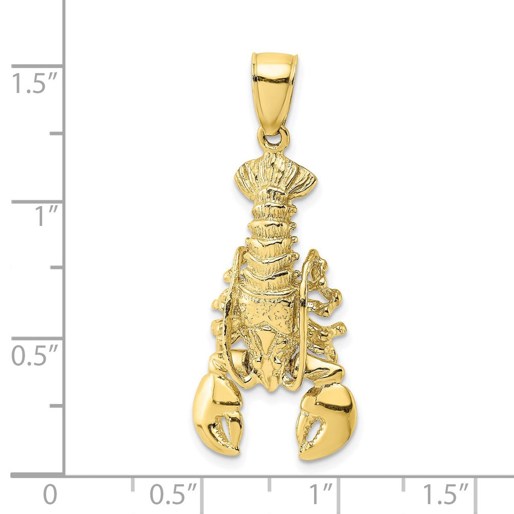 10K Gelbgold 10K 2-d Beweglich Karabiner Charm