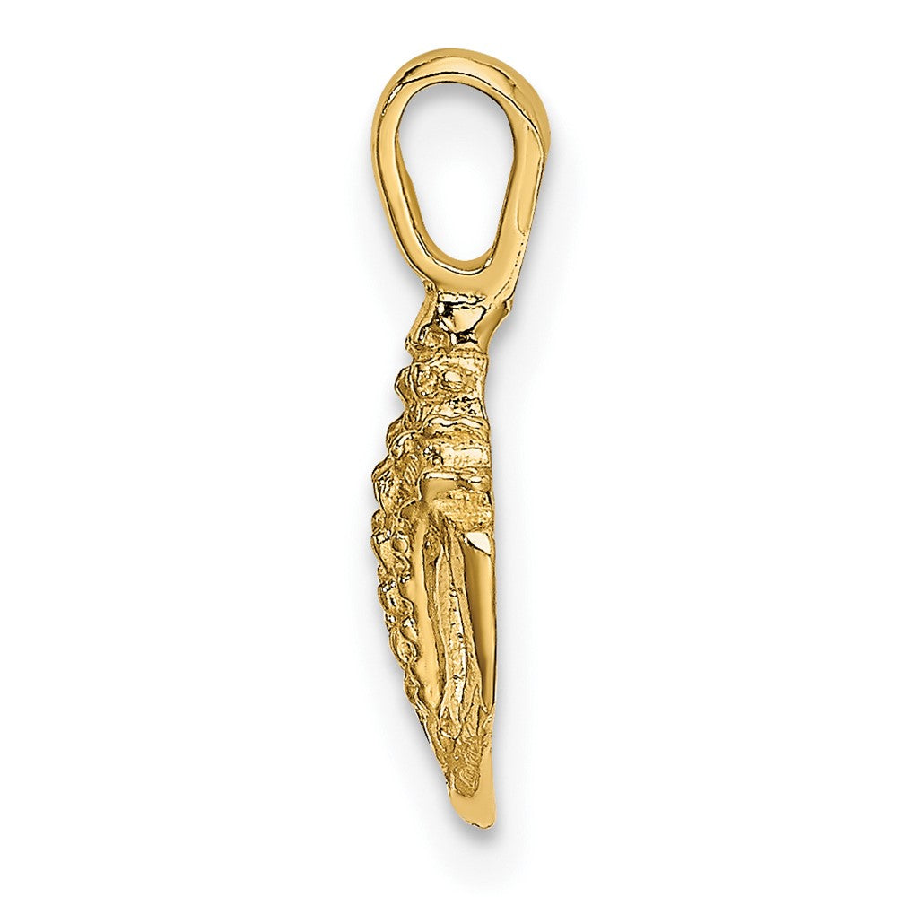 10K Gelbgold 10K Mini Conch Muschel Charm