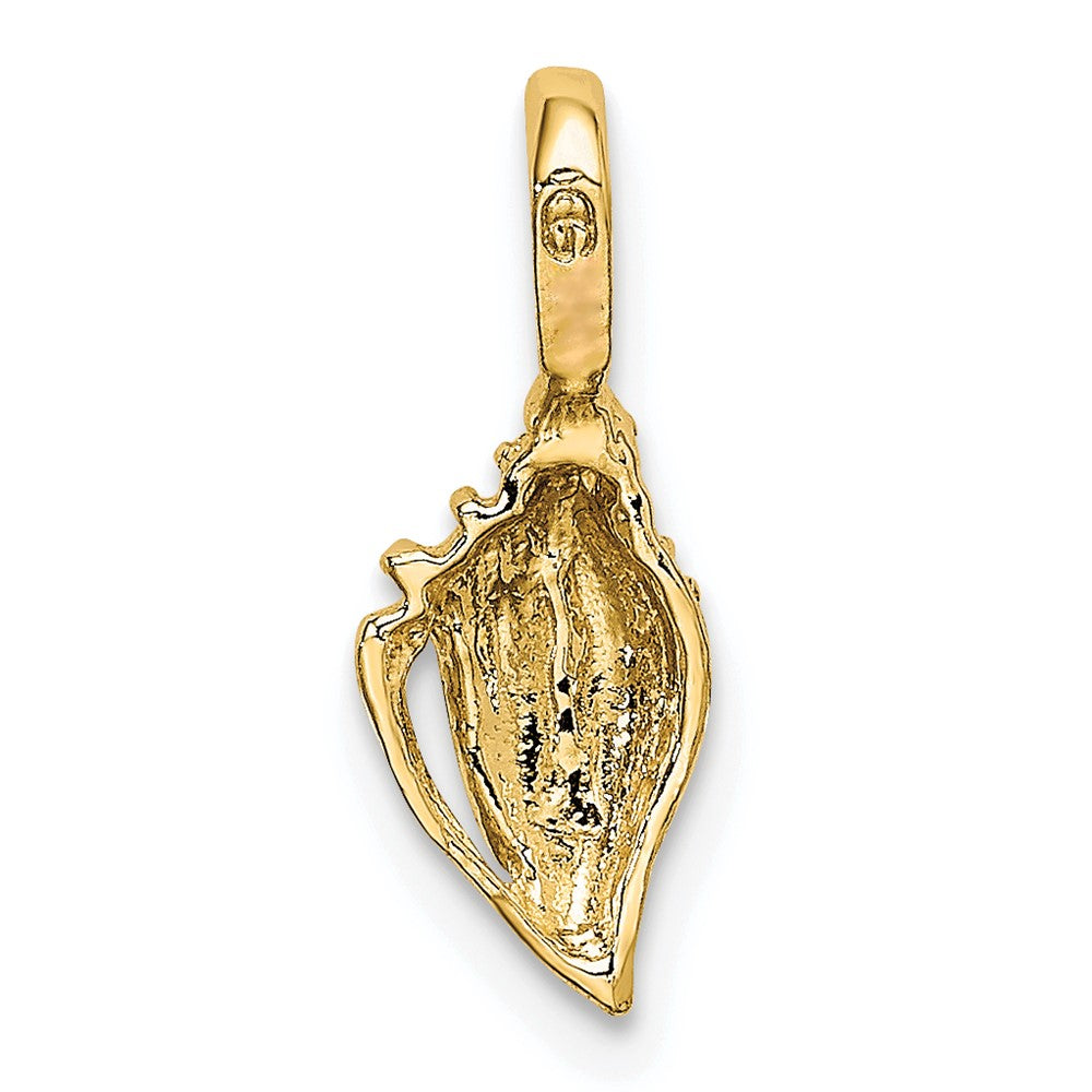 10K Gelbgold 10K Mini Conch Muschel Charm