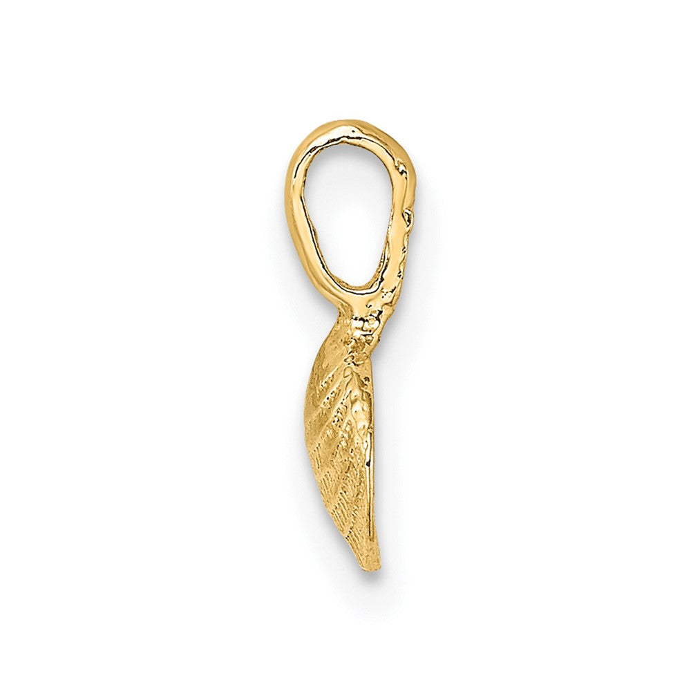 10K Gelbgold 10K Mini Clam Muschel Charm