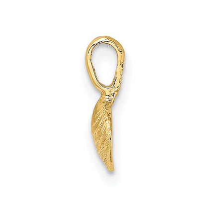 10K Gelbgold 10K Mini Clam Muschel Charm