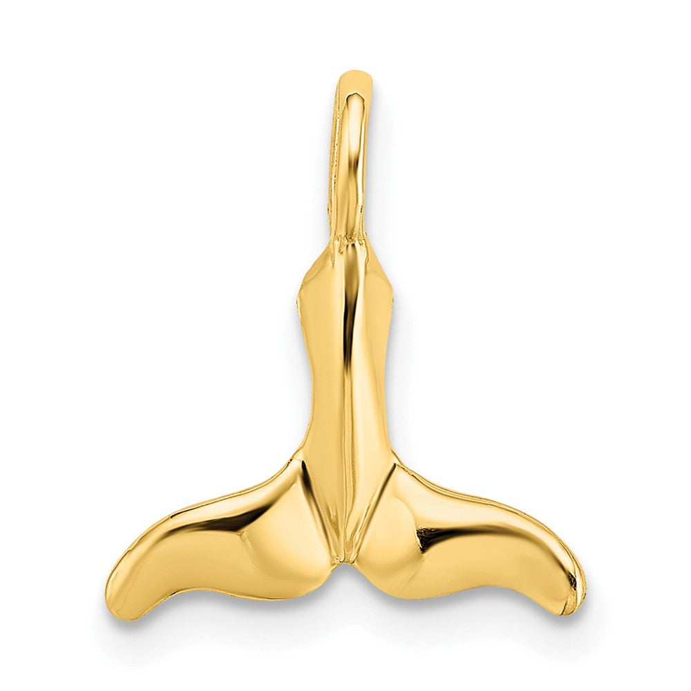 10K Gelbgold 10K Poliert Mini Wal Schwanz Charm