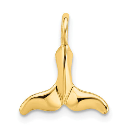 10K Gelbgold 10K Poliert Mini Wal Schwanz Charm