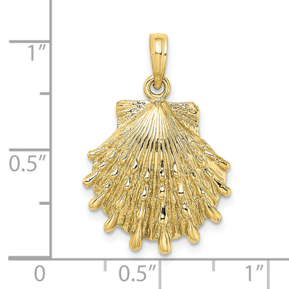 10K Gelbgold 10K Lions Paw Muschel Charm