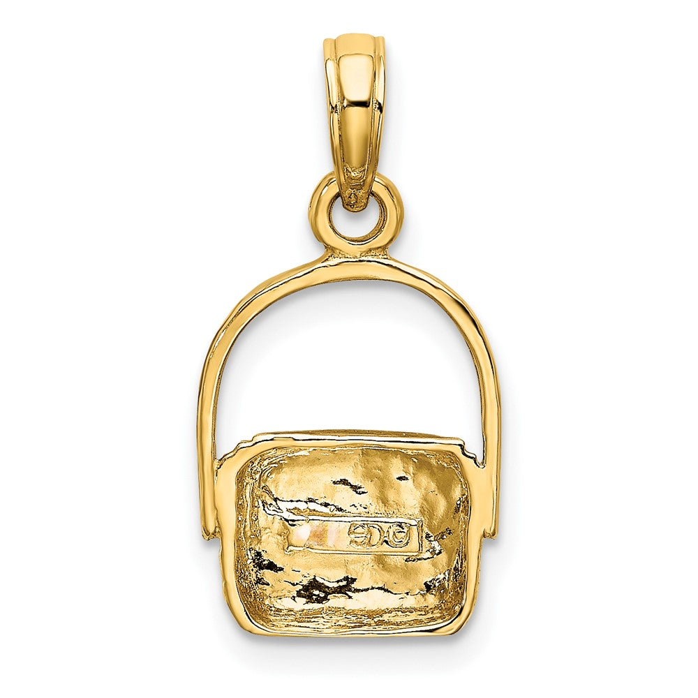 10K Gelbgold 10K 2-d Nantucket Korb Charm