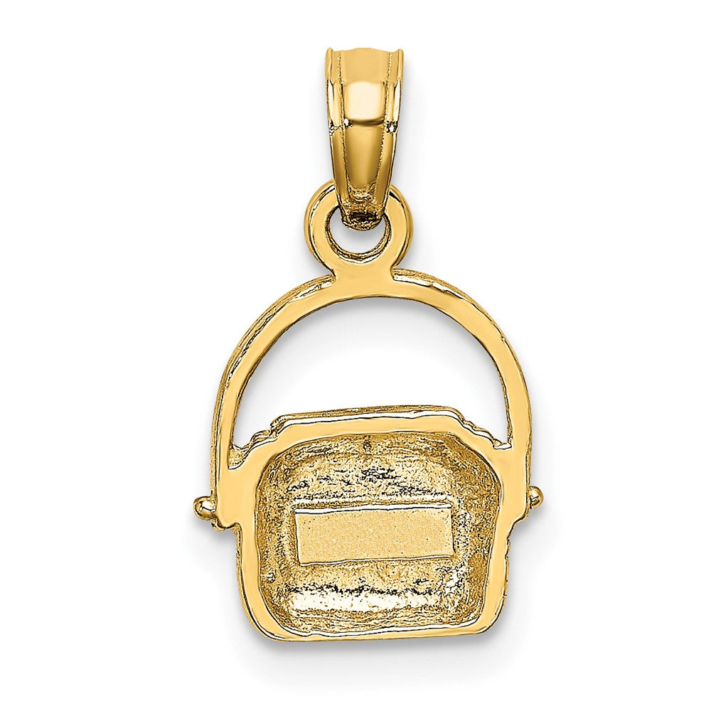 10K Gelbgold 10K 2-d Nantucket Korb Charm