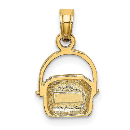 10K Gelbgold 10K 2-d Nantucket Korb Charm
