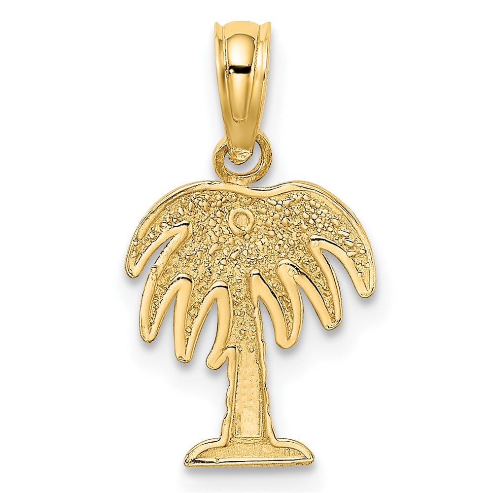 10K Gelbgold 10K Charleston Palme Baum Charm