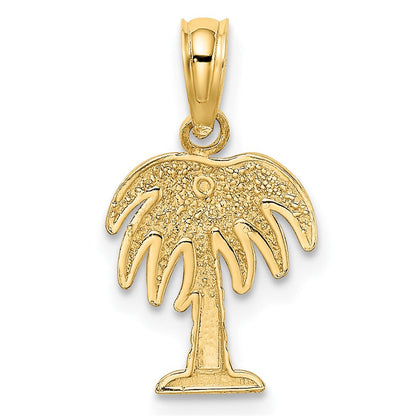 10K Gelbgold 10K Charleston Palme Baum Charm