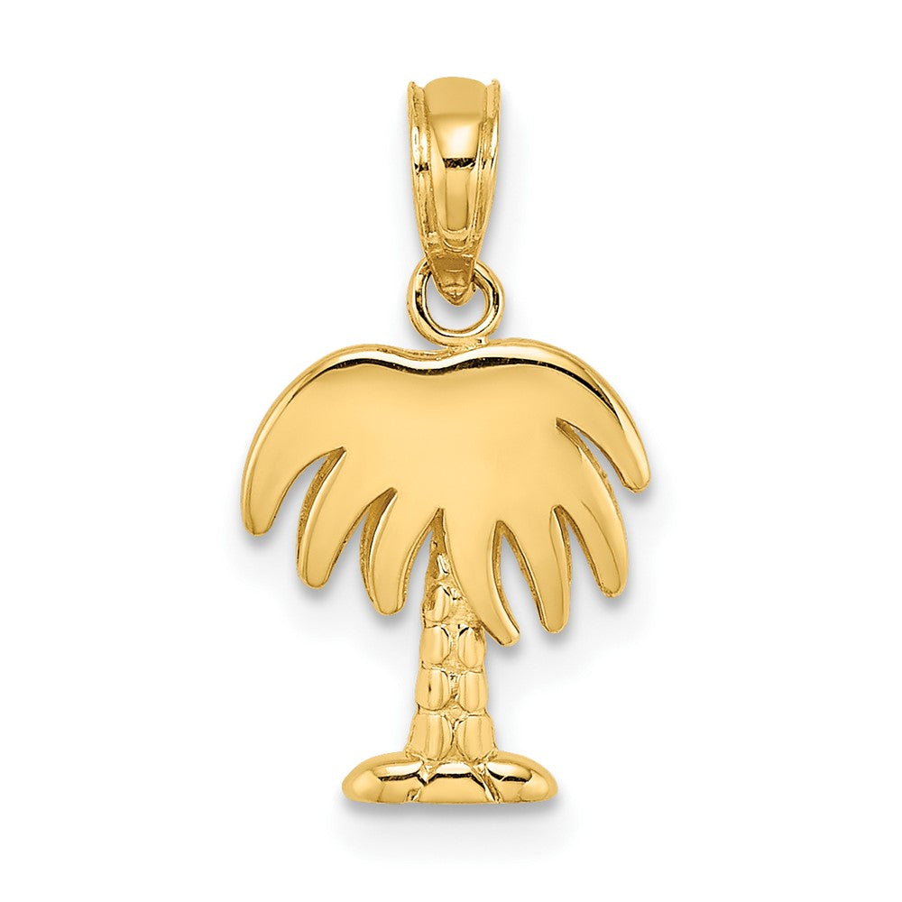 10K Gelbgold 10K Charleston Palme Baum Charm