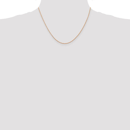 10K Roségold.7 Mm Carded Ankerkette Kordel Halskette