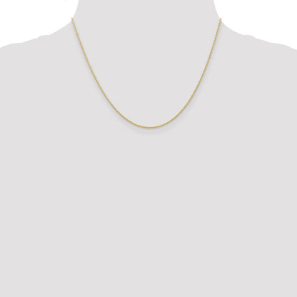 10K Gelbgold.7mm Carded Ankerkette Kordel Halskette