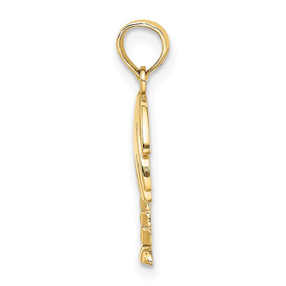 10K Gelbgold 10K Charleston Palme Baum Charm