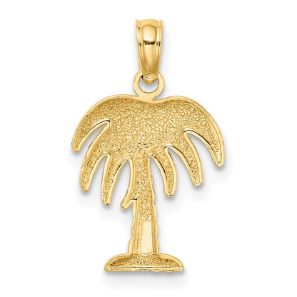 10K Gelbgold 10K Charleston Palme Baum Charm