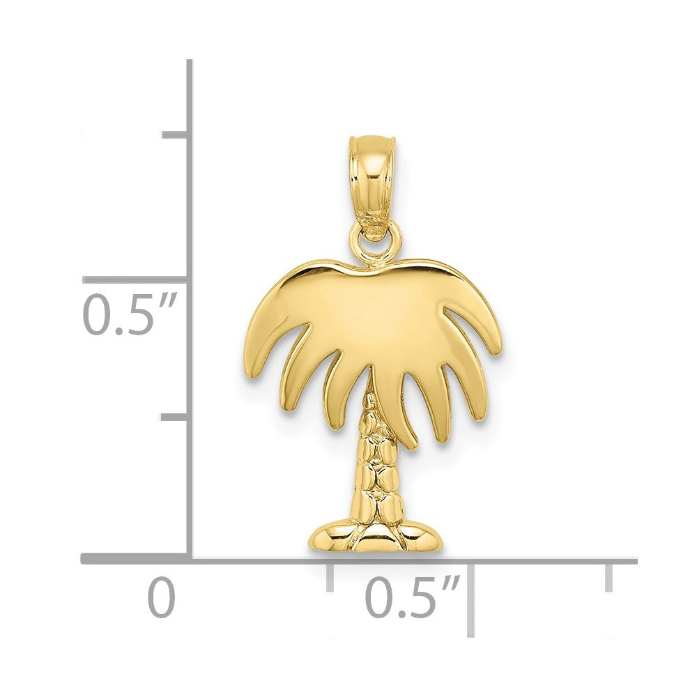 10K Gelbgold 10K Charleston Palme Baum Charm