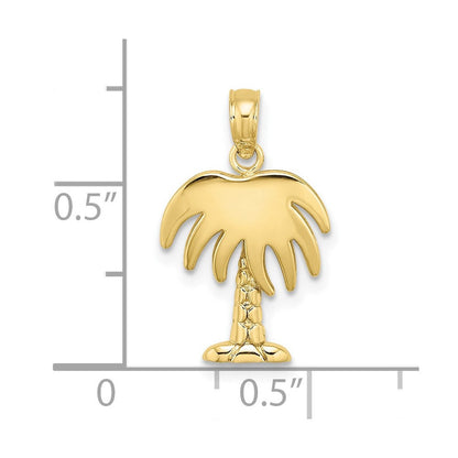 10K Gelbgold 10K Charleston Palme Baum Charm