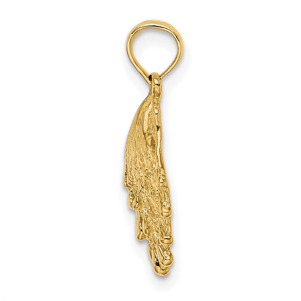 10K Gelbgold 10K Löwe Paw Muschel Charm
