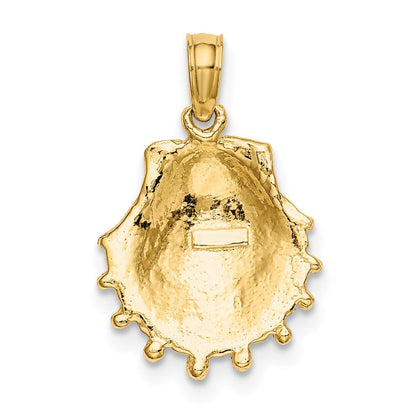 10K Gelbgold 10K Löwe Paw Muschel Charm