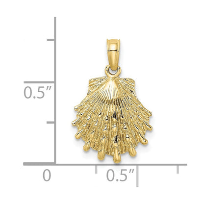10K Gelbgold 10K Löwe Paw Muschel Charm