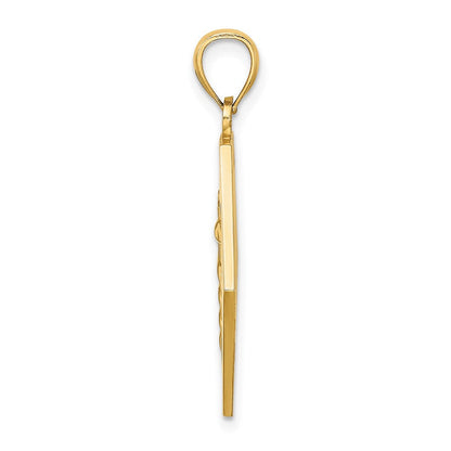 10K Gelbgold Medizinisch Plättchen Anhänger