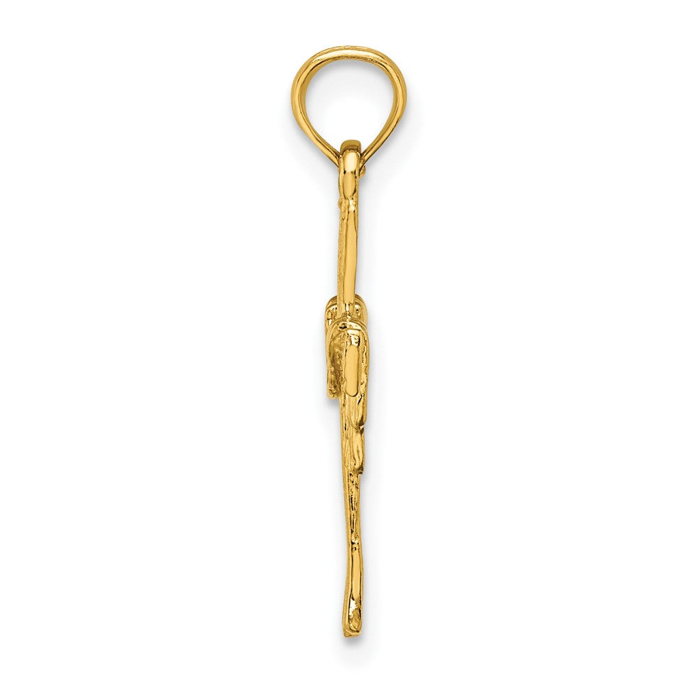 10K Gelbgold 10K Kreuz mit Drape Charm