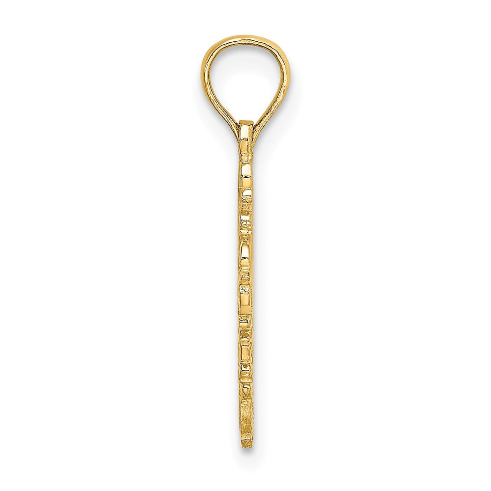 10K Gelbgold 10K Ausgeschnitten Delicate Kreuz Charm
