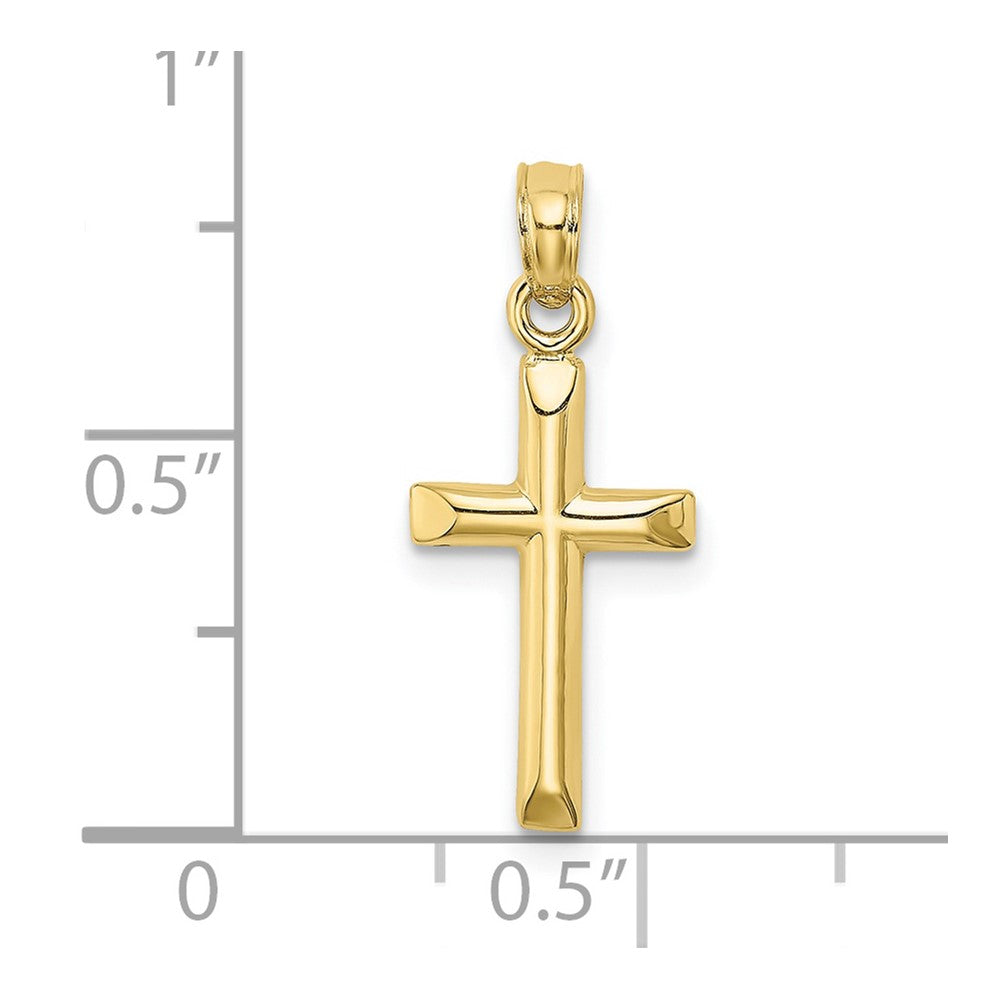 10K Gelbgold 10K Poliert Kreuz Charm