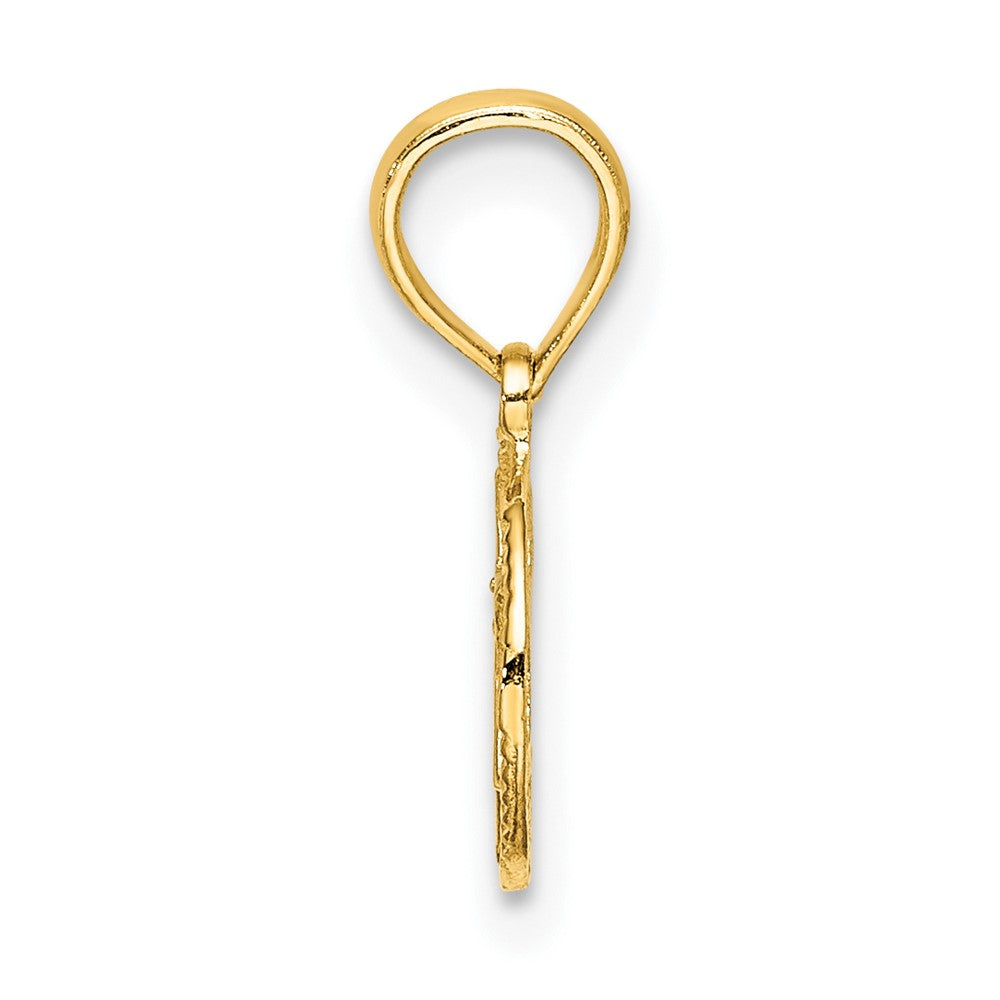 10K Gelbgold 10K Graviert Stern Of David Charm