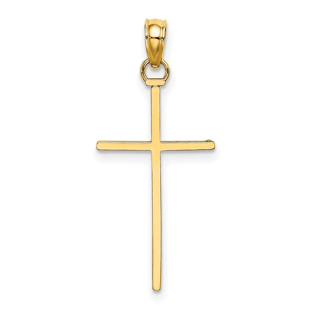 10K Gelbgold Poliert Kreuz Anhänger