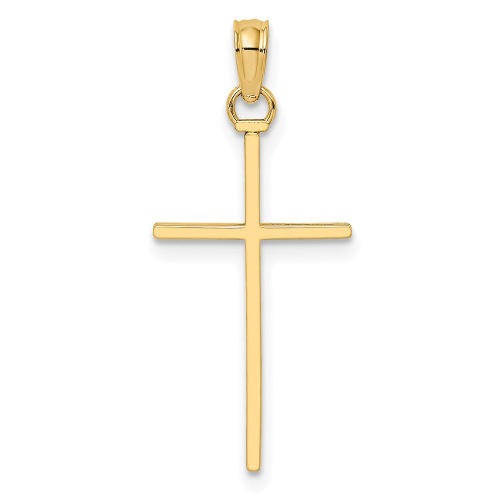 10K Gelbgold Poliert Kreuz Anhänger