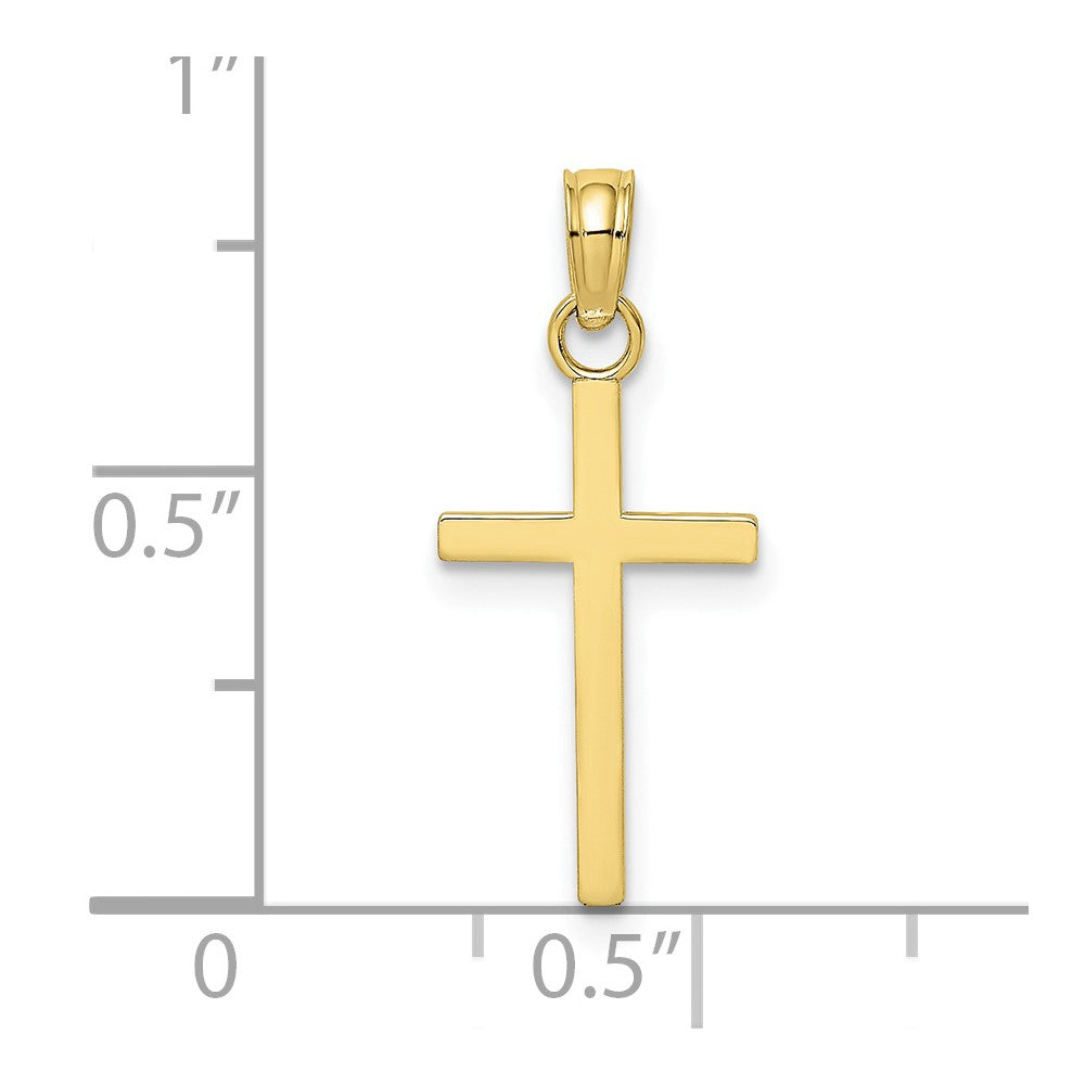 10K Gelbgold 10K Poliert Klein Kreuz Charm