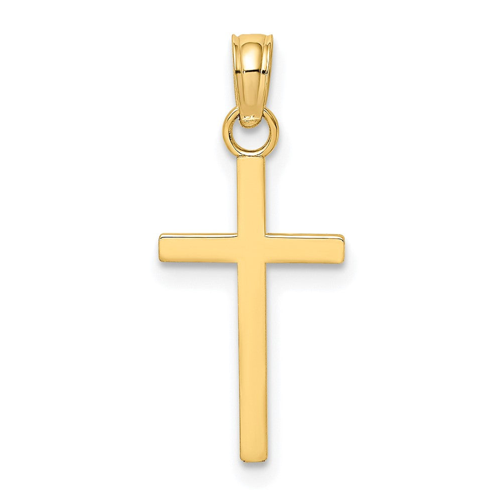 10K Gelbgold 10K Poliert Klein Kreuz Charm