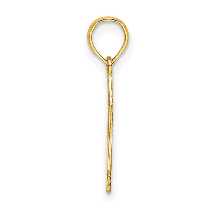 10K Gelbgold 10K Poliert Stern Of David Charm