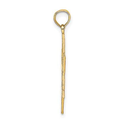 10K Gelbgold 10K Stern Of David mit Chai Mittig Charm