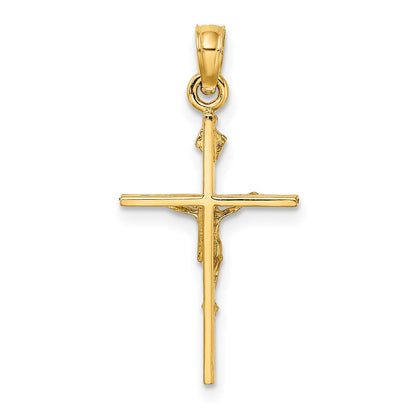 10K Gelbgold 10K Inri Kruzifix Charm
