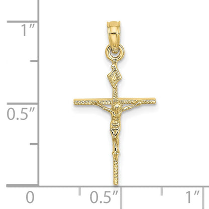10K Gelbgold 10K Inri Kruzifix Charm