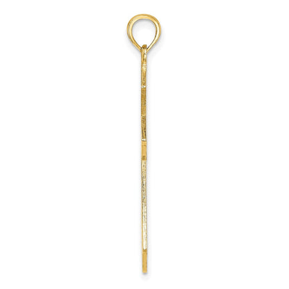10K Gelbgold 10K Filigran Kreuz Charm