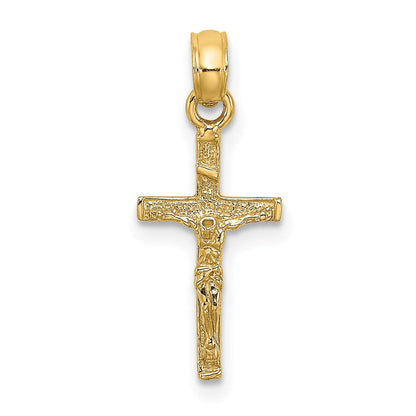 10K Gelbgold 10K Mini Kruzifix Charm