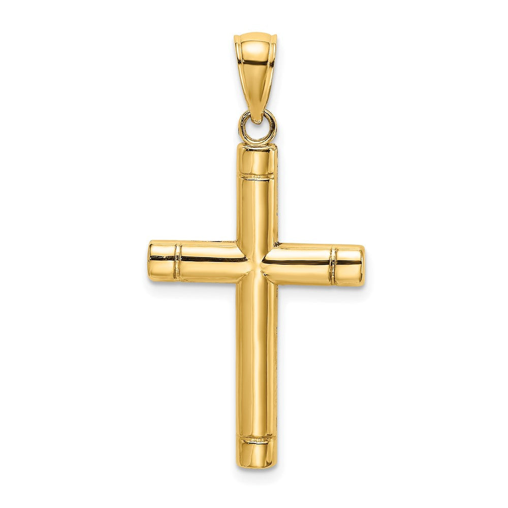 10K Gelbgold Tubular Kreuz Anhänger