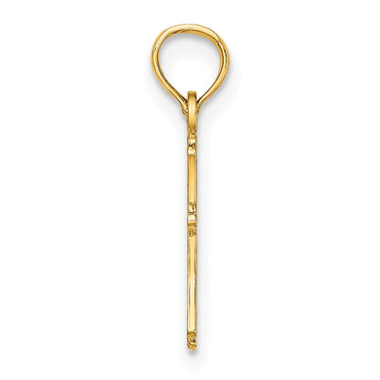 10K Gelbgold 10K Strukturiert Mini Kreuz Charm