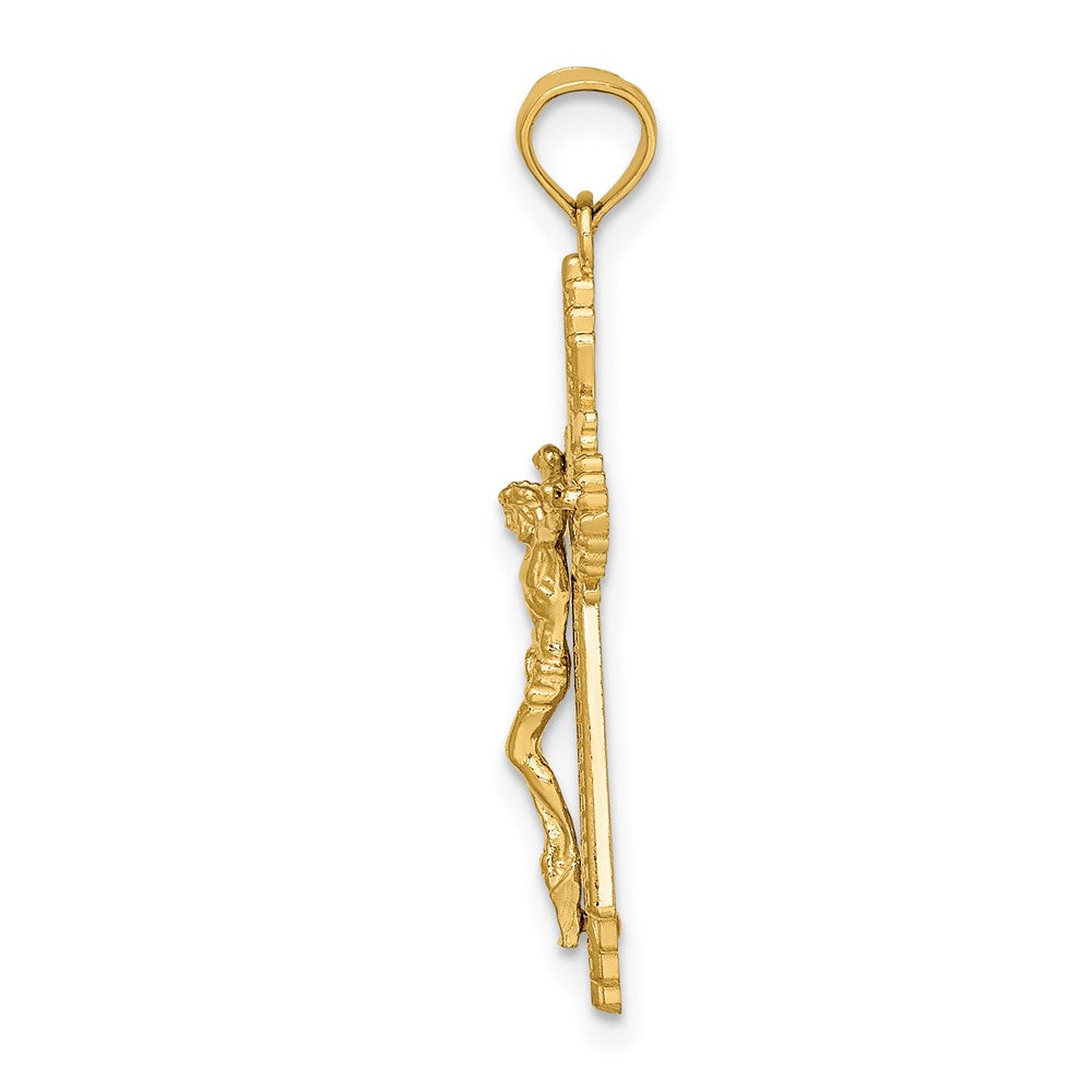 10K Gelbgold 10K Diamantiert Kruzifix Charm