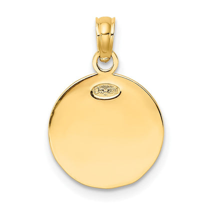 10K Gelbgold 10K Gravierbar Fußball Kugel Charm