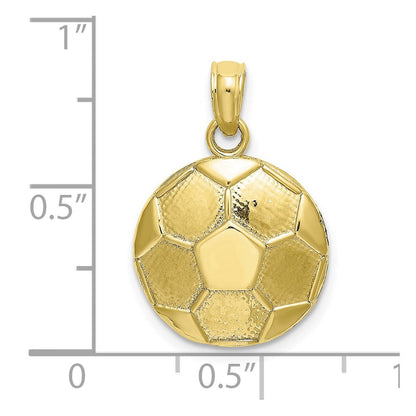 10K Gelbgold 10K Gravierbar Fußball Kugel Charm