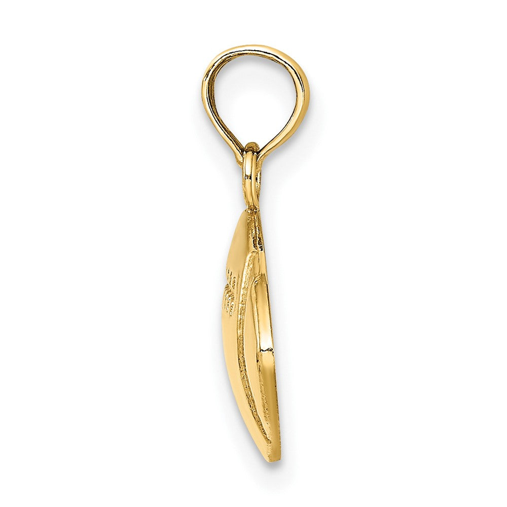 10K Gelbgold 10K Gravierbar Football Charm