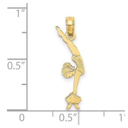 10K Gelbgold Gymnastics Charm
