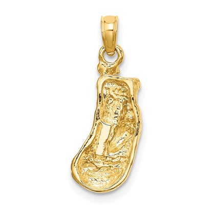 10K Gelbgold 10K 2-d Poliert / Strukturiert Einfach Boxing Glove Charm