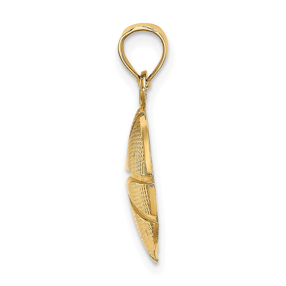 10K Gelbgold 10K Strukturiert Basketball Charm