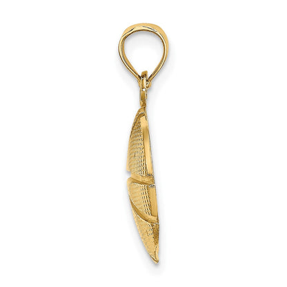 10K Gelbgold 10K Strukturiert Basketball Charm
